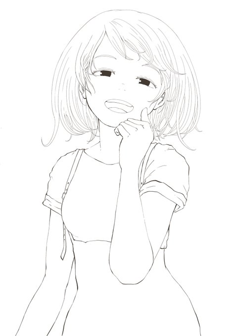 線終わりーーー!!
強弱つけるのを意識。(手がプルプルするのはなかなか治らず笑)
 #絵描きさんと繋がりたい 