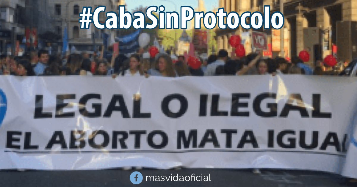 masvidaoficial's tweet photo. Legal o ilegal el aborto mata igual 
#CabaSinProtocolo https://t.co/AtAeRvIfI8