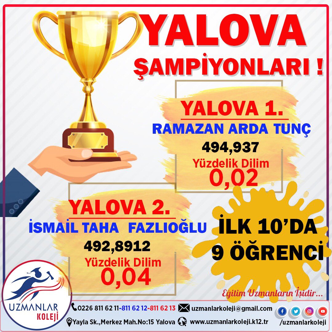 2020 LGS tüm kategorilerde YALOVA BİRİNCİLİĞİ#YALOVANIN ÖĞRENCİLERİYLE ELDE ETTİĞİMİZ BAŞARIMIZLA GURUR DUYUYORUZ