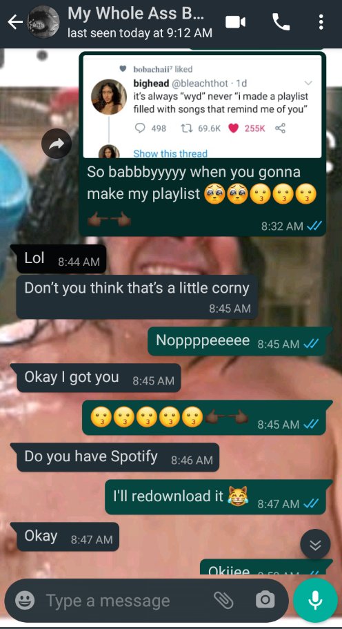 IPavert's tweet photo. Bruhhh I'm gonna cryy I sent this tweet to my wifeuuu she forreal made a playlist 😭😭😭😭😭my heartttt♥️♥️♥️♥️♥️ https://t.co/gHC9liCdX1