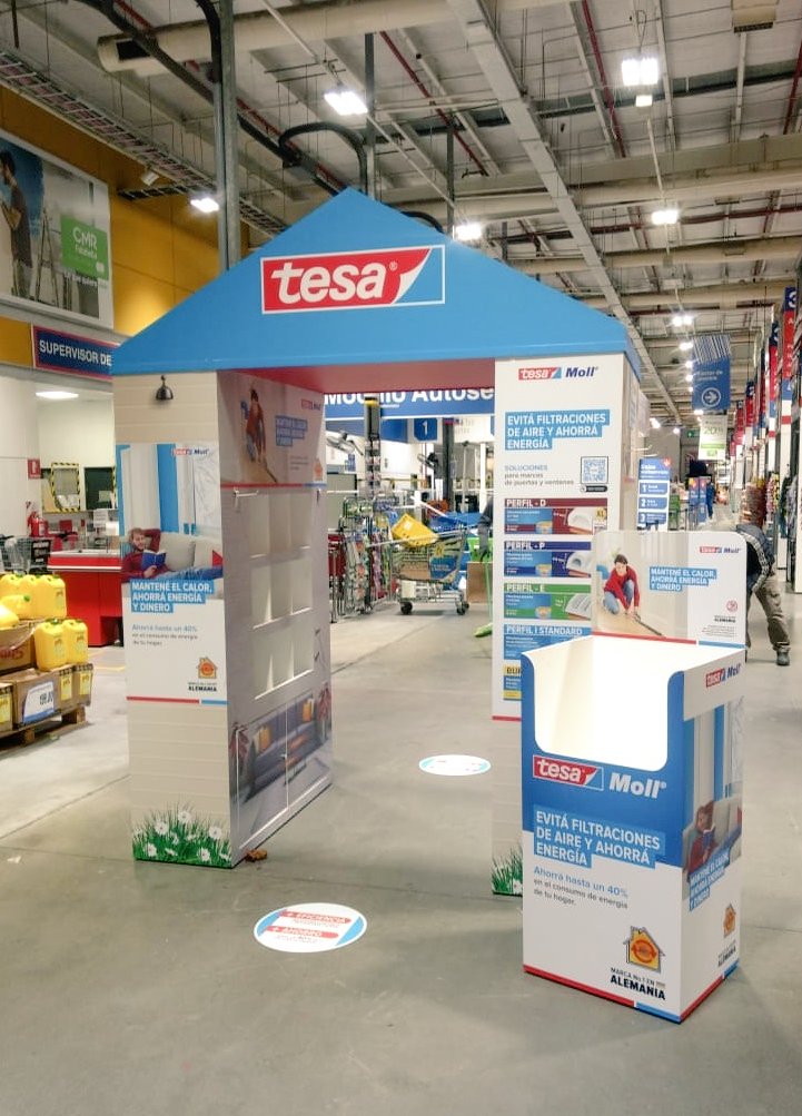 CreavisArg's tweet photo. Stands "Casitas" TESA MOLL, desarrolladas y fabricadas por #Creavis para TGD Comunicación Integrada y su cliente @tesatapeinc https://t.co/B5DCi79CC8