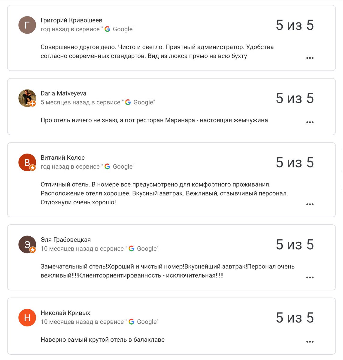 Если вы всё ещё сомневаетесь, стоит ли к нам заселяться, то качество обслуживания, персонала и всего отеля вполне может доказать статистика:

#отель #Балаклава #отдых #Крым #путешествие #гомер #миниотель #бутикотель #отзывы #качество #севастополь #отели #обслуживание #персонал