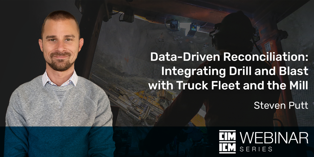 CIM_ICM's tweet photo. Next week Thursday, July 23 at 2:00 PM (EDT): Webinar with Steven Putt of @DataCloudInc on the topic of Data-Driven Reconciliation: Integrating Drill and Blast with Truck Fleet and the Mill. Learn more and register early: https://t.co/8i8suoLUzc https://t.co/nDCbuIuEm1