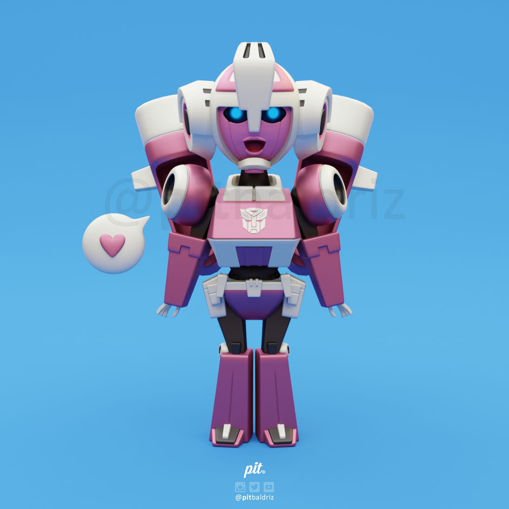 PitBaldriz's tweet photo. To finish this #Transformers impasse, here is the best female robot #Arcee β€ππ #TransformersArceeDesignChallenge https://t.co/8utrqn8U90