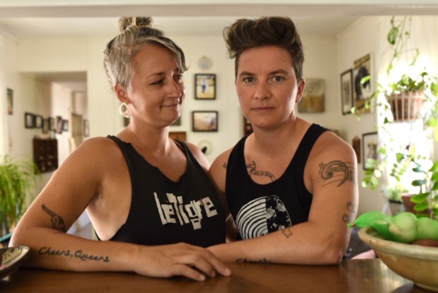 Mils &amp; I had the pleasure of chatting about gender identity &amp; having our photo taken by the very lovely, talented Zach Oren his @idesofgender project. Love to my queer fam EVERYWHERE. We are singular yet collective. We’re not one thing, we’re everything — &amp; we’re everywhere!✌🏼💚