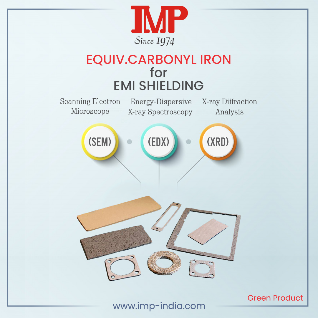 PowdersMetal's tweet photo. IMP India provides Equiv carbonyl iron for EMI shielding which can be used for
-Scanning electron microscope
-Energy dispersion X-ray spectroscopy
-X-ray diffraction analysis
https://t.co/InybKVrZnY
#IMP #IMPIndia #HighPurityIron #IronPowder #CarbonylIronPowder #HighPurity https://t.co/bPnNb4w2Vo