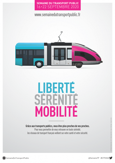 Liberté, sérénité, mobilité ! Pour sa quatorzième édition, la Journée du transport public devient la Semaine du transport public et aura lieu du 16 au 22 septembre 2020 > bit.ly/2CCfQxQ