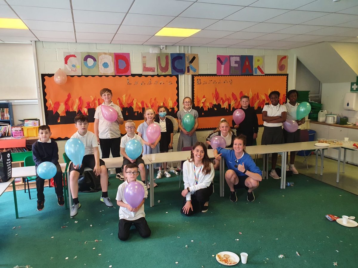 barnsoleschool's tweet photo. 🎈Bubble A had a leaving party for our Year 6 key worker children this afternoon. Balloons, party poppers, food and games, we've all had a lovely day! 🎈 @PrimaryTrust @dvinthechair @jenshearman @MaritimeMAT @BarnsoleBook @MrsK_ELSA @Friendsbarnsole https://t.co/uZdrioGHl4