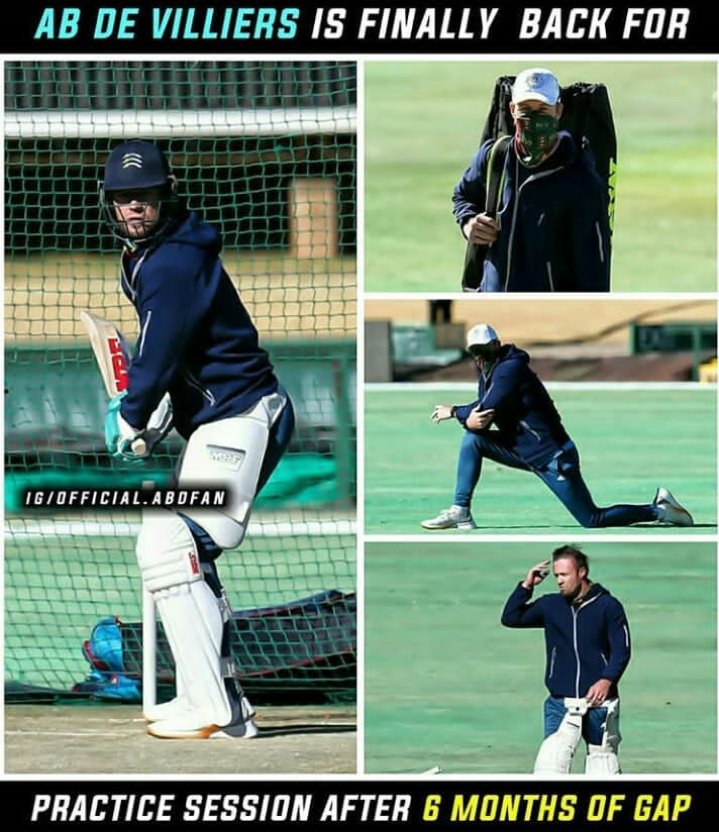 AbdeFansTrends's tweet image. Finally Our Champ is Back

#AbDevilliers #Netpractice