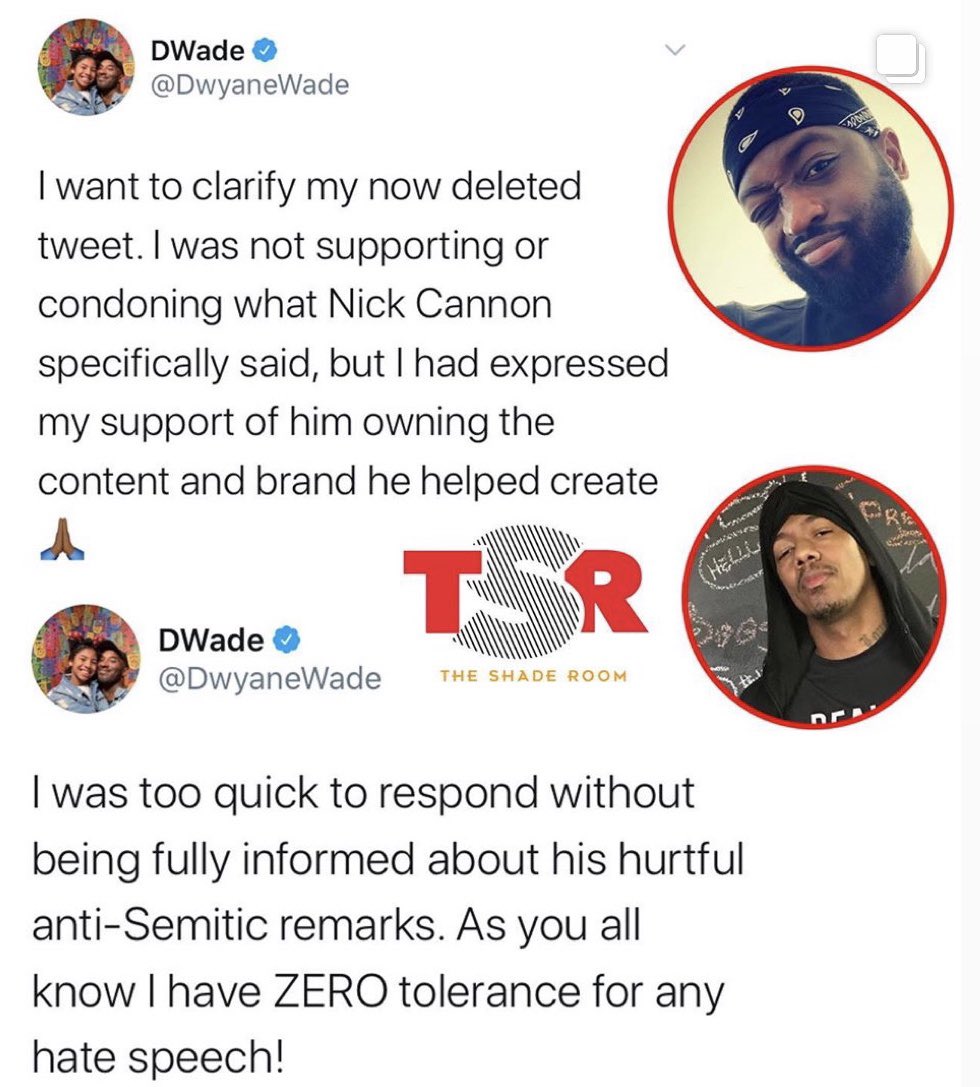 Ineedmines21's tweet photo. DeWayne is a clown 🤡 GTFOH .... sometimes it’s best to keep your mouth shut 🤐 #dewaynewade #nickcannon https://t.co/l7d6w3G8G0
