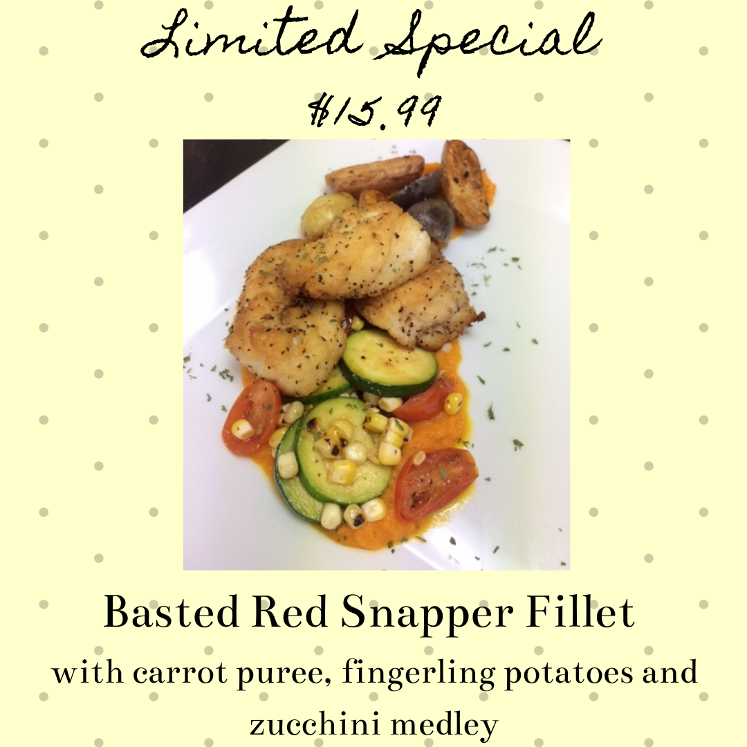 NEW SPECIAL: Mouth Watering Red Snapper! Complementing flavors for a full gourmet experience at your dinner table. #AustinFood #Dinner'sReady