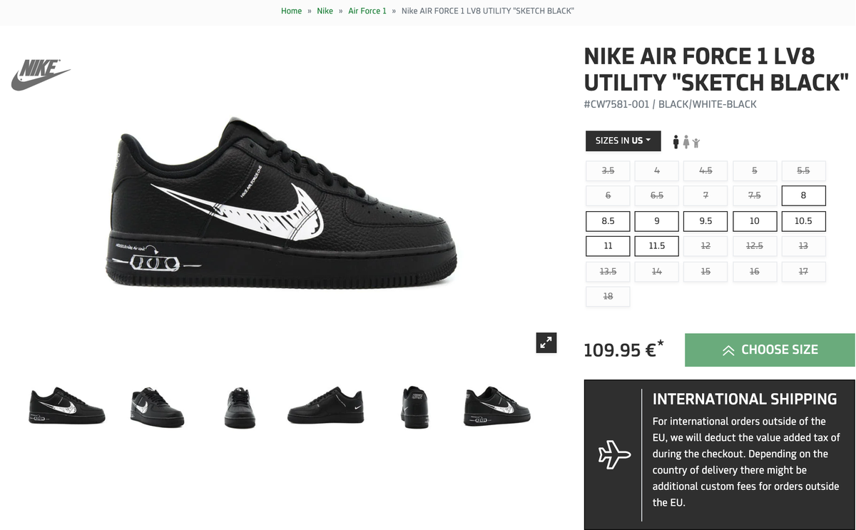 SOLELINKS's tweet photo. Ad: Nike Air Force 1 LV8 Utility Sketch 'Black' dropped via AFEW => https://t.co/Y9QiYl537a https://t.co/5EpGywC8UG