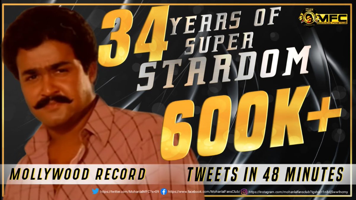 AKMFCWAKOTTAYAM's tweet photo. 34 Years Of Unparallel Super Stardom 💥 Crossed 600K..!!

#34YearsOfRajavinteMakan https://t.co/K53EEvShSZ