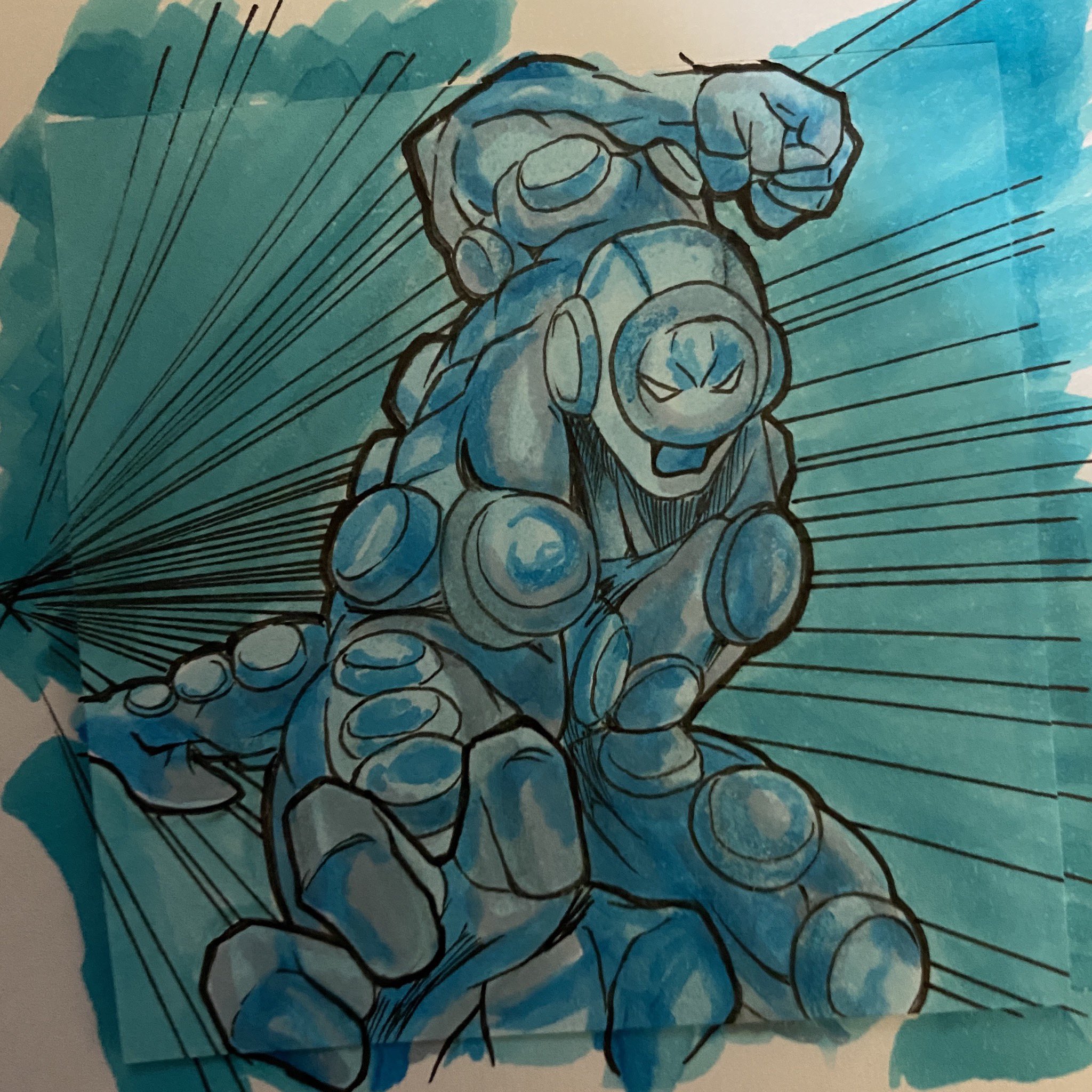 フジダイ Daily Post It Art Challenge S2 キン肉マン 伍式 ペインマン テハハハーッ どうだぁこれぞ今まで味わったことのない 恐怖の痛みであろうーーーっ 一日一ポストイット絵 No 252 キン肉マンアニメ化 キン肉マンアニメ化応援 いらすと