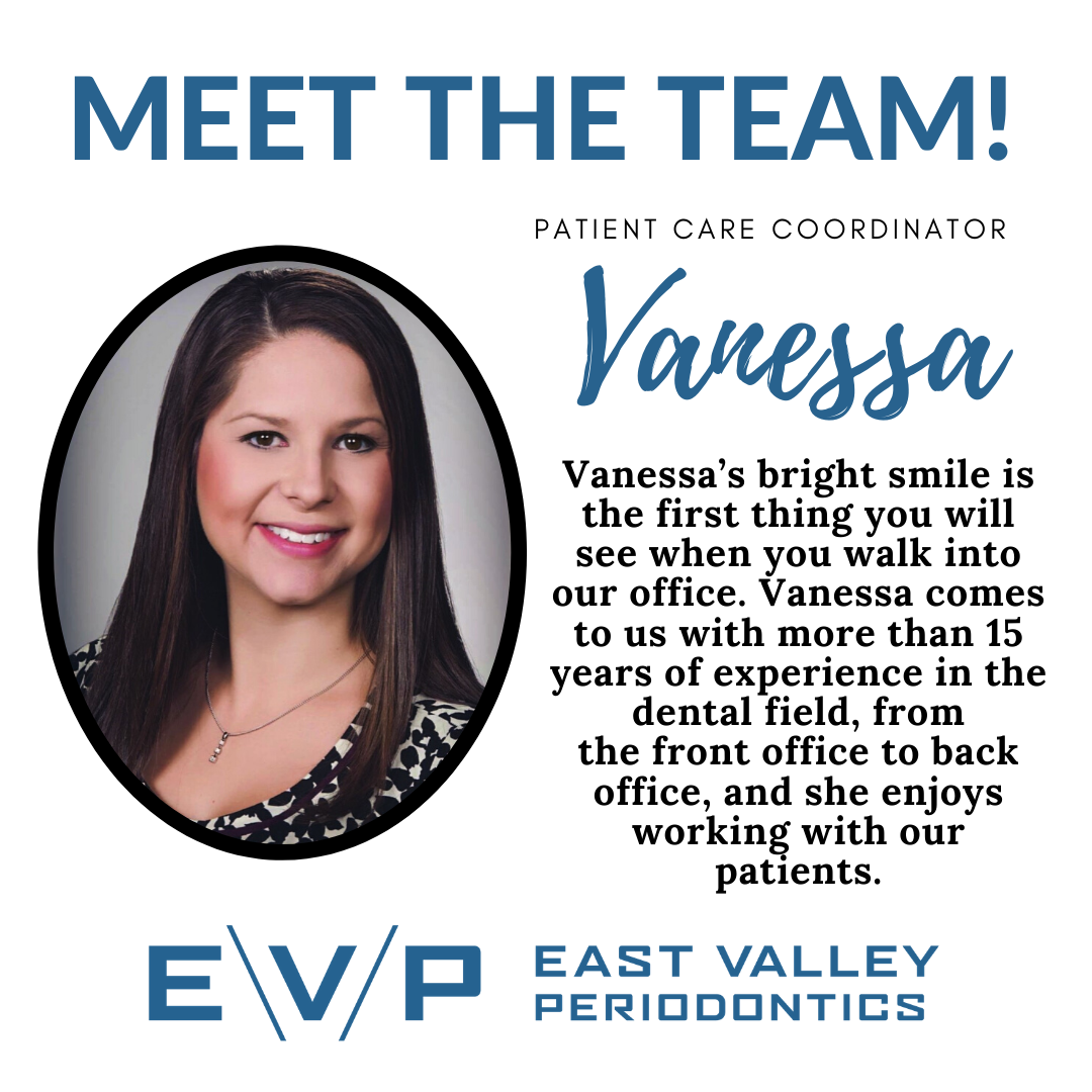 EastValleyPerio's tweet photo. Vanessa is a one of a kind. She is the first person you will see at our Mesa office. She has been with EVP over 5 years and we will never let her go! She is the best multitask-er we have ever met and EVP would not be the same without her! https://t.co/CKv4POtOK3