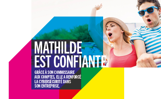 CNCC_audit's tweet photo. Grâce à son commissaire aux comptes, Mathilde est confiante : elle a pu renforcer la #cybersecurité de son cabinet de conseil. Retrouvez-la sur https://t.co/dmi4ocmLzz
#AvenirEnConfiance https://t.co/5HMfH8ou2v