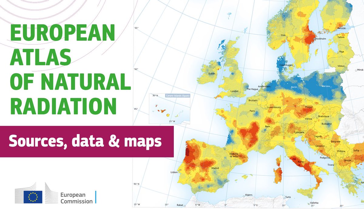 Did you know that natural radiation – to which we’re all exposed – accounts for the largest share of the effective dose of radiation that we receive? Want to know more? A new atlas on natural radiation shows the sources and maps exposure across Europe europa.eu/!pC46Tm