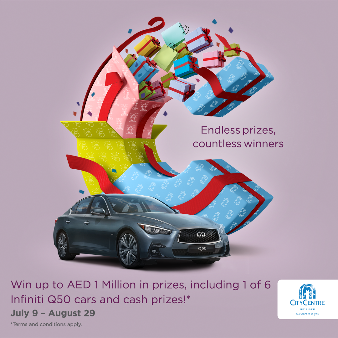 CityCtrMeaisem's tweet photo. Endless prizes, countless winners this DSS at #CCMeaisem! Prizes worth up to AED 1 Million can be YOURS😍 Get your shopping on and redeem your receipts of AED 200 to boost your chances! Follow the link to find out more: https://t.co/k0H0L1a4cU #MyDSS

@majidalfuttaim @dsssocial https://t.co/2IuWnOA0tv