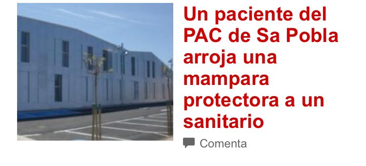 antonia_mp_'s tweet photo. Rechazo absoluto a la agresión a un profesional sanitario en el PAC de Sa Pobla. Cuidemos a quienes nos cuidan y que se impongan condenas ejemplares a quienes les agreden. Ya basta 😡
https://t.co/pKkDM479M3 https://t.co/6C6XsqlRoM