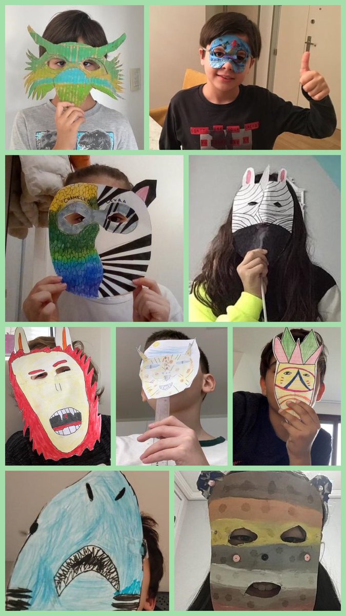 moihynes's tweet photo. P5’s Animal Masks ⁦@BDSPrimary⁩ “It’s been a challenge because we didn’t have the materials we needed at home BUT we pulled it through” they said. Well done! Congrats u’all! #artprojects #artremotelessons #artremotelearning #artengagesall #artprocess # reflect #BDSx https://t.co/7MFd4RLWs3