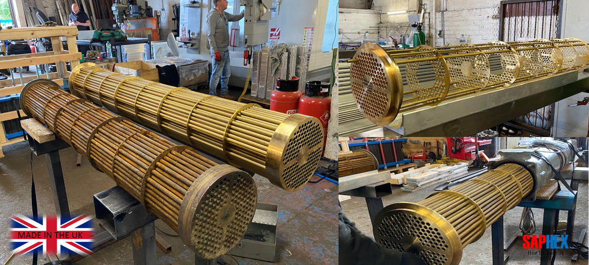 New tube bundle made for our client in the marine industry. We also refurbished the shell re-fitted &amp; tested this heat exchanger. #quality #madeintheuk #saphex #shellandtube #heatexchangers