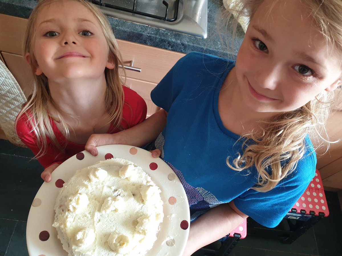 CicMaths's tweet photo. My girls decided their #MathsFun today would be baking a cake... for our dog! And to make it more fun they wanted Daddy to be the taster to check it was ok 😂 https://t.co/bEvnVs9Dfd