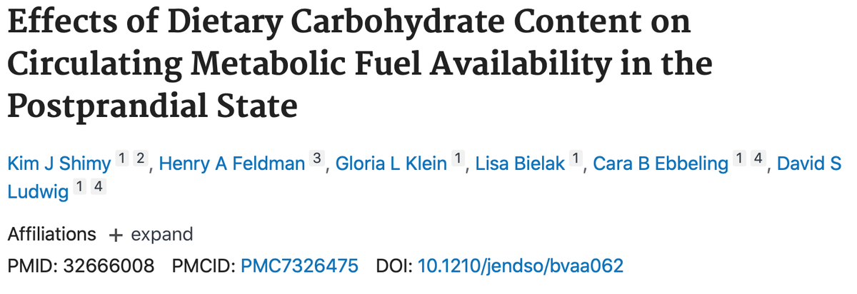 BenBikmanPhD's tweet photo. Do you feel tired after eating? It could be your food. This latest study by the @davidludwigmd lab reveals that the actual nutrient energy available with high-carb eating is lower than with #lowcarb. Keeping #insulin in control is key! https://t.co/L8oWz67Rqn https://t.co/wIUHigQVin