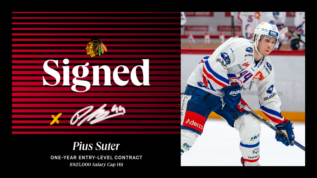 Chicago Blackhawks On Twitter Forward Pius Suter Has Inked A 1 Year Contract 925 000 Salary Cap Hit That Runs Through The 2020 21 Season Last Season Suter Recorded A League Best And Career High 53 Points
