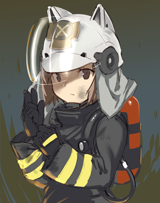 10分オーバーしちゃった
 #アークナイツ版深夜の真剣お絵かき60分一本勝負 