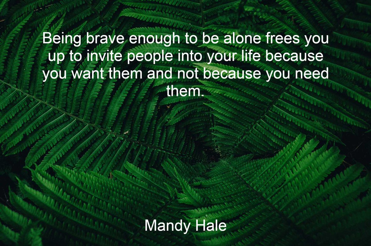 ARFRanch2023's tweet photo. Being brave enough to be alone frees you up to invite people into your life because you want them and not because you need them. - Mandy Hale
https://t.co/jOj8ZNTWp5 https://t.co/b1o4ZwELTC