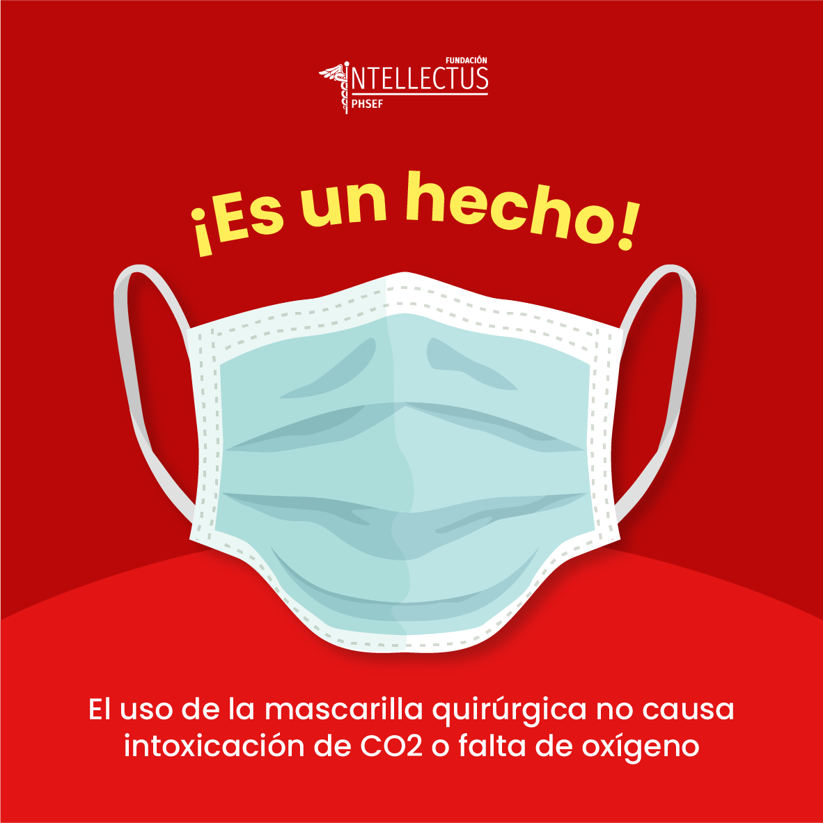 IntellectusPR's tweet photo. ¡Descuida! 👍 El uso de una mascarilla quirúrgica por un periodo largo de tiempo no te provocará una intoxicación por CO2. Tampoco provocará falta de oxígeno. Recuerda siempre cambiarla regularmente.

#FundacionIntellectus #PrevenirEsLaNorma #mascarilla #SinFinesDeLucro https://t.co/yjSqJ9kxus