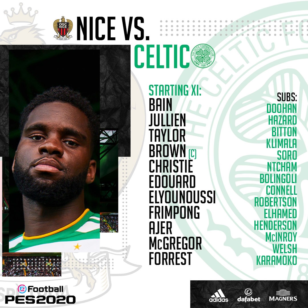 CelticFC's tweet photo. 🍀 It's been a while, Celts...

Here is YOUR #CelticFC team to face @ogcnice_eng in the first game of the Veolia Trophy 📋

#COYBIG 💚 https://t.co/MtuyH9W57X