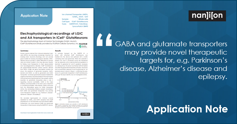 NanionTech's tweet photo. 𝐀𝐩𝐩𝐥𝐢𝐜𝐚𝐭𝐢𝐨𝐧 𝐍𝐨𝐭𝐞: Electrophysiological recordings of LGIC and AA transporters in iCell® GlutaNeurons

Download here: https://t.co/BERkziP4AH

#GABA #hiPSCs #electrophysiology #ionchannels #glutamate https://t.co/i83BnVg3xX