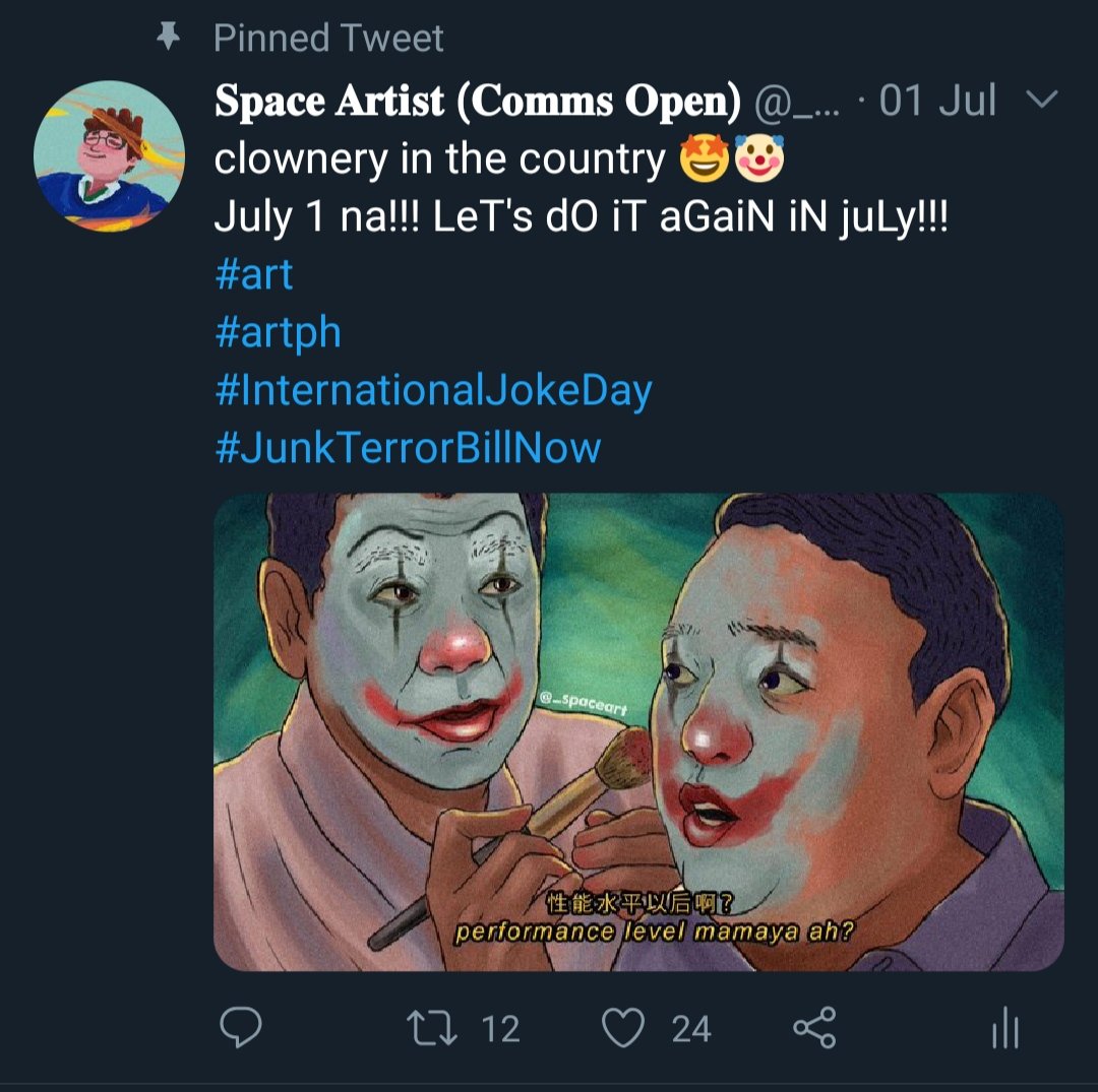 sidsspace's tweet photo. Taena naman kase, compare the amount of attention na nakuha ng repost ng artwork ko kesa sa mismong tweet ko. Mine (left) only got 24, while the reposted one (right) got over 4.6K and counting. https://t.co/oJgtC3bp67