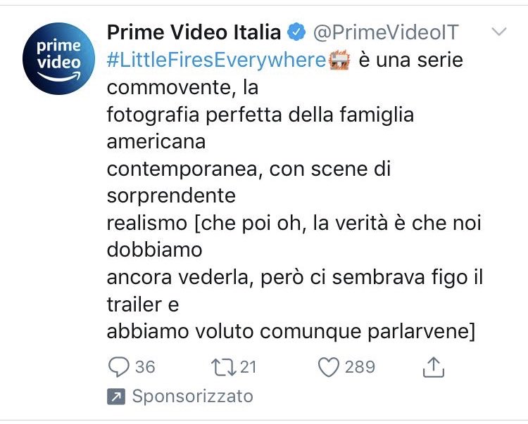 CristinaPeroni's tweet photo. @PrimeVideoIT SMM le devi guardare le serie prima di venderle, è la seconda che butti via https://t.co/p1mSacgtD3