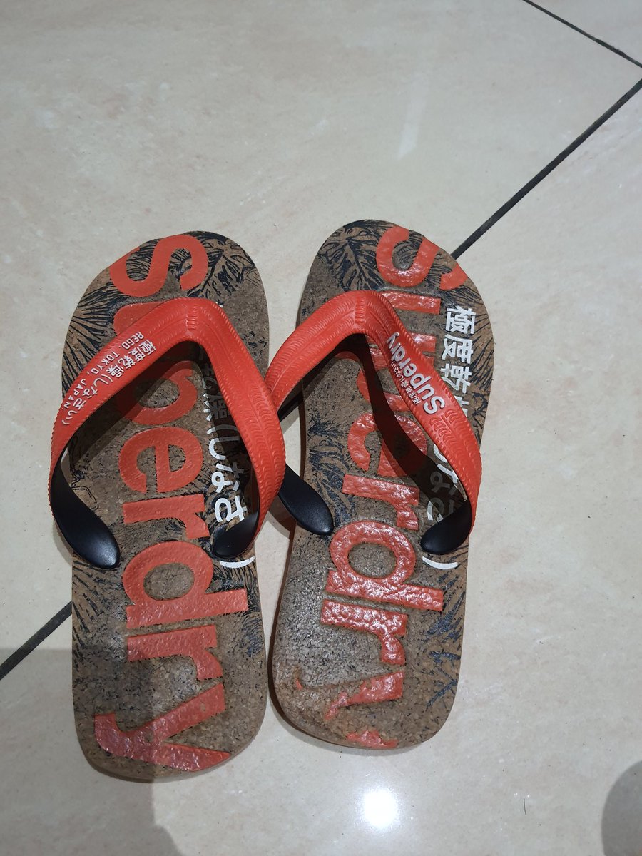 varun_t's tweet photo. @Superdry love the brand and clothing but really disappointed with flipflops purchased. Print is coming off in just 15 days.😔 https://t.co/V0ttfqZF8K