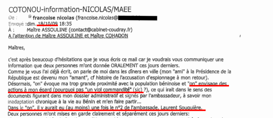 FranoiseNicolas's tweet photo. @FranceONUGeneve @GenEgaliteFR @francediplo @Egal_FH @ONUFemmesFR @franceonu @odelphine Bonjour, peut-on parler des pratiques de @francediplo à l'égard de ses agents femmes? 

Après que ma hiérarchie ait envisagé mon "viol commandité" en réunion de service, j'ai été étranglée à mon bureau. Pas d'enquête. Ayant eu l'audace de porter plainte, j'ai été radiée en 2018. https://t.co/x5xorcjytE