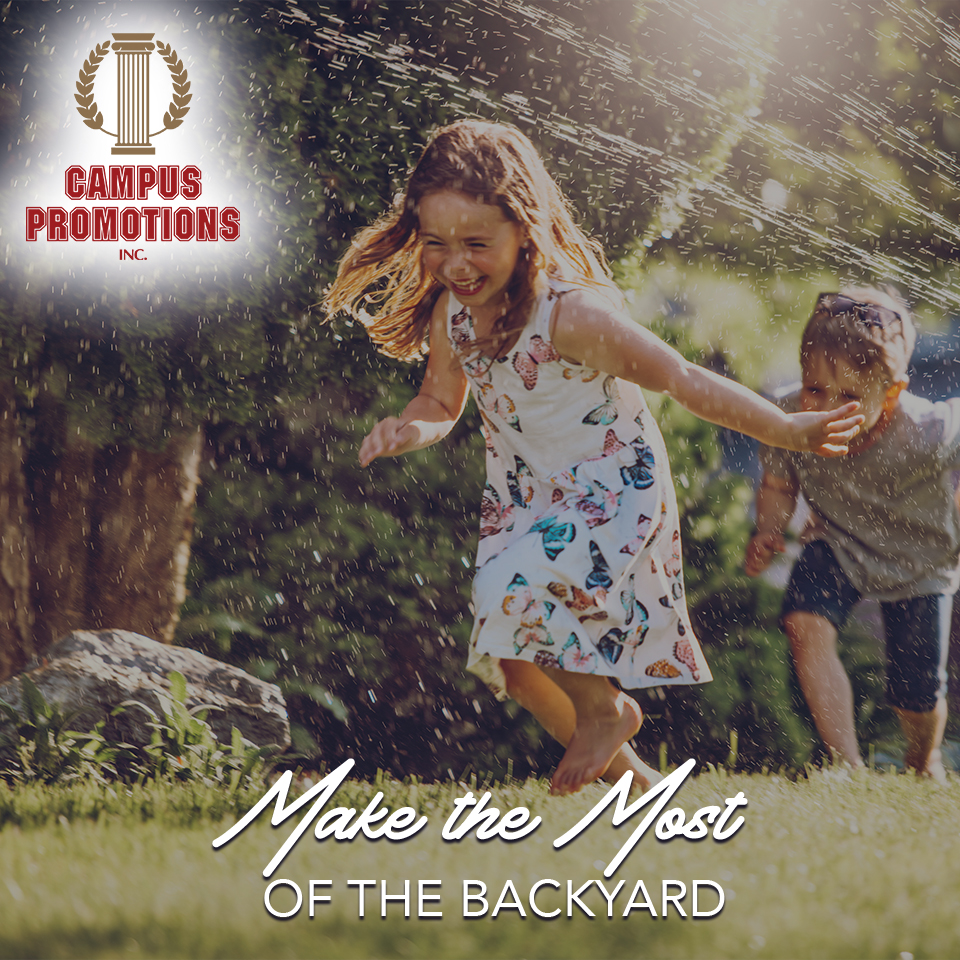 CampusPromo's tweet photo. Backyards are for more than just cookouts. This summer, get creative and enjoy the backyard for exercise, gardening, playing games, reading, napping, and more! ☀️

Visit us at https://t.co/23jvnyUjCZ!

#CampusPromo #backyardfun #outdoorfun https://t.co/6W6mdFRUFD