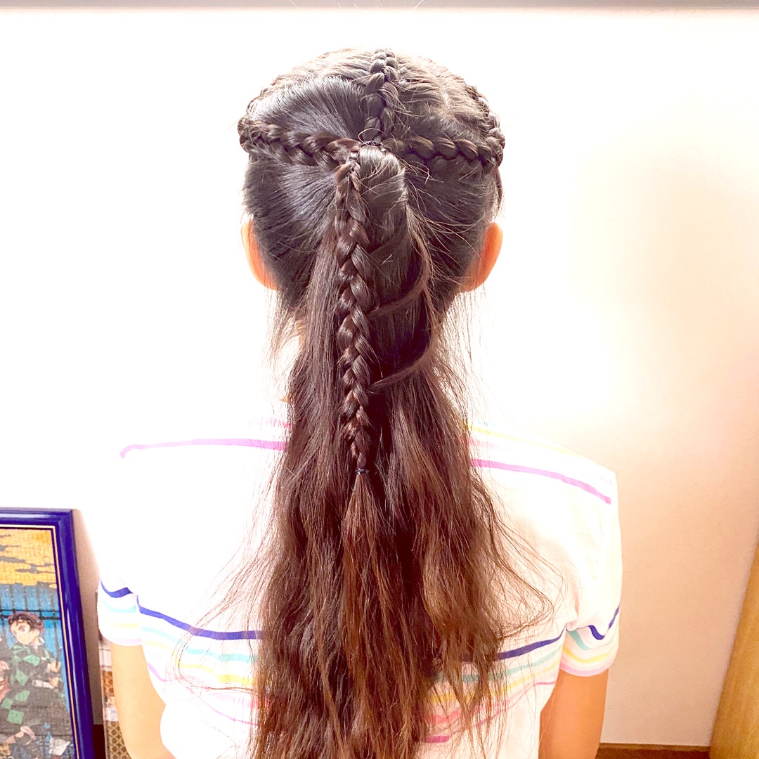 ヘアアレンジfor Kids 編み込みのポニーテールアレンジ ー アメブロを更新しました 子供のヘアアレンジ T Co Wkmlqvpxyb T Co Ee1z67at9j Twitter