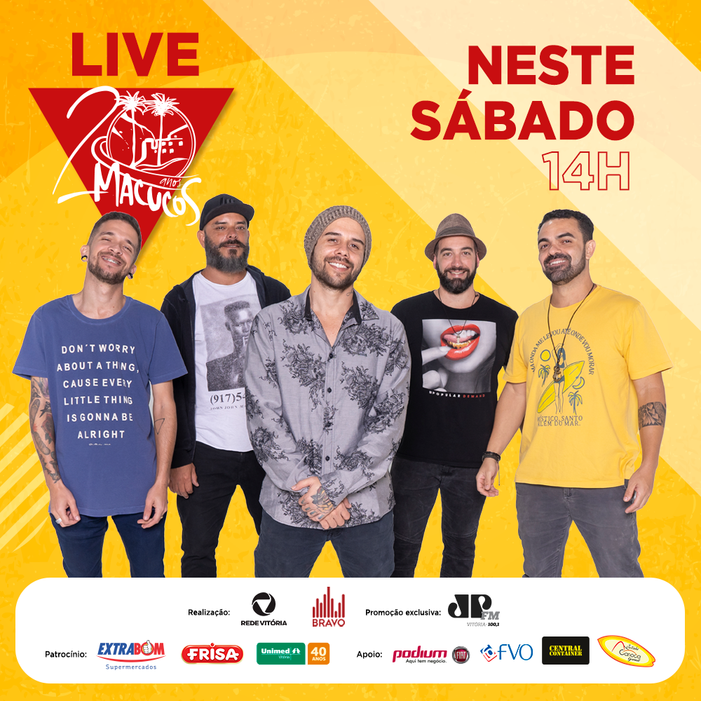 jovempanvitoria's tweet photo. Alô, capixabas! Já estão preparados paras emoções da #livemacucos20anos ???
A comemoração é neste sábado, 📅 18, e vai passar ao vivo na Tv Vitória e no Folha Vitória a partir das ⏰14h!
#macucos #live #tvvitoriaes #folhavitoria #capixabas #musicacapixaba #reggae #praiana https://t.co/iy3QVjqzJN