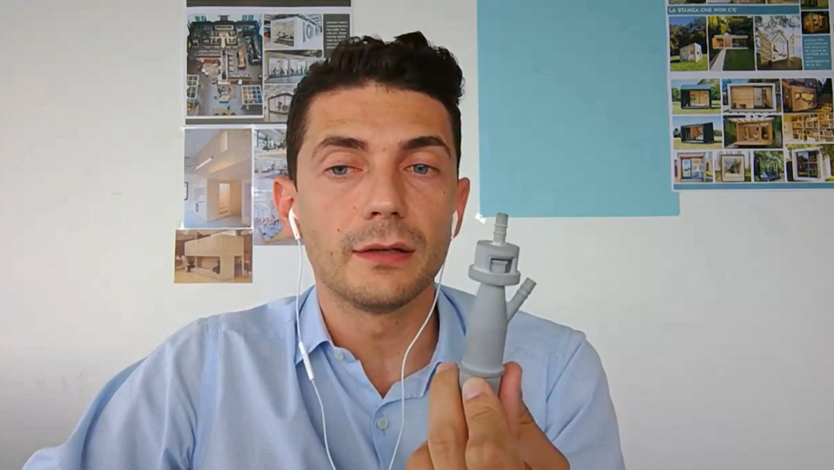EPOorg's tweet photo. Cristian Fracassi, CEO, Isinnova: “The idea was explosive. In <24 hrs we had 2,600 manufacturers print valves to give to hospitals all over the world; almost 2 mil. downloads of the file; and 150,000 masks in use” 
#IPin3Dprinting https://t.co/xLesMTc5LP