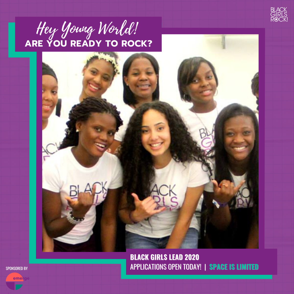 emergebeautiful's tweet photo. We've proudly partnered with @BlackGirlsRock to put the spotlight on our brilliant Queens for the BLACK GIRLS LEAD! 2020 Leadership Conference! ✨ Apply now through 7/21/20 to engage, evolve, and emerge. #BGL2020 #blackgirlmagic #EmergeBeautiful - https://t.co/2Bb1zSLqmi https://t.co/lFrH4Q2VIU