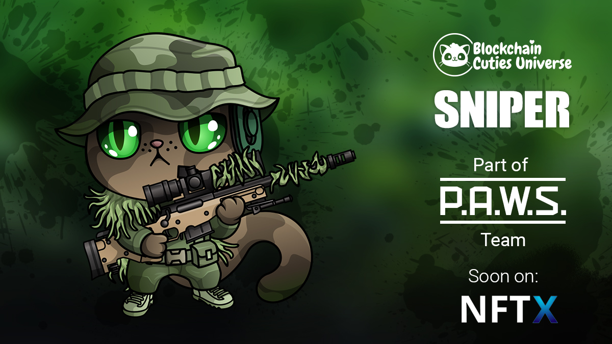 bothemighty's tweet photo. @NIFTEXdotcom is doing something huge with NFT market on #Ethereum right now. We at @BlockchainCutie decided to join the space to do some #fractions sales for a very specific, ultra rare (one of one) Cuties – P.A.W.S. team (special forces). There are 5 in total, we start with 1. https://t.co/bW1QJfm9og