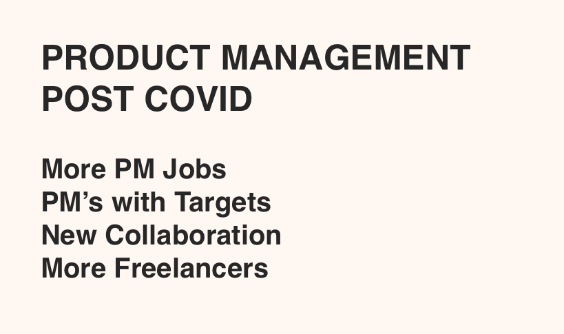 Product Management in a post COVID world. 
A crisis magnifies undercurrents and creates new behaviors and businesses. Here's my take on what the current one might do.

A thread (1/6)