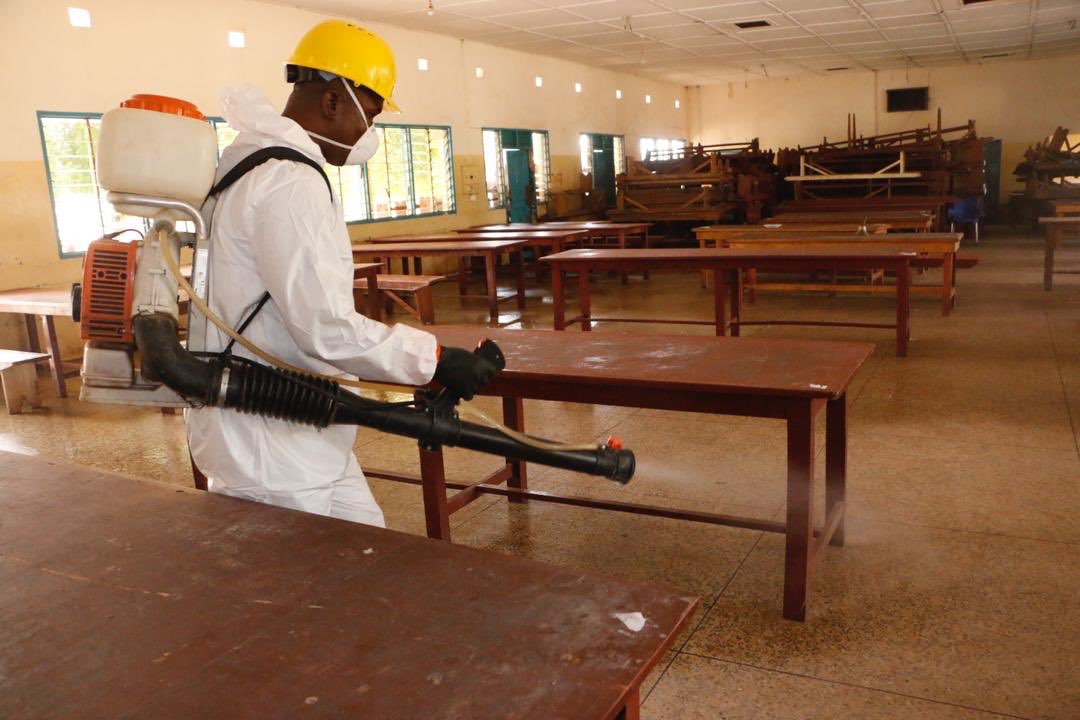 ZoomlionLtd's tweet photo. Earlier today, we carried out a second disinfection exercise at Accra Girls Senior High School, after recorded cases to help contain the situation and ensure safety of students. #Zoomlion https://t.co/Bt9fktC4Bm