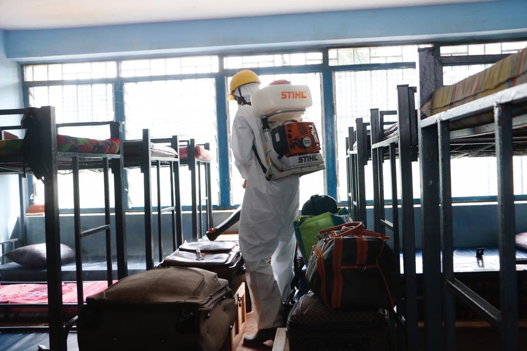 ZoomlionLtd's tweet photo. Earlier today, we carried out a second disinfection exercise at Accra Girls Senior High School, after recorded cases to help contain the situation and ensure safety of students. #Zoomlion https://t.co/Bt9fktC4Bm