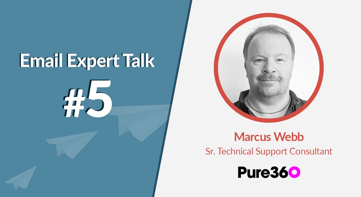 mailerq's tweet photo. For the fifth edition of #emailexperttalk we spoke with 'internet veteran' Marcus Webb, Senior Technical Support Consultant at @Pure360. With 35 years of experience in technical roles, you'd be wise to listen to what he has to say! https://t.co/fEeDrRvovQ https://t.co/BgTGUy5g1b