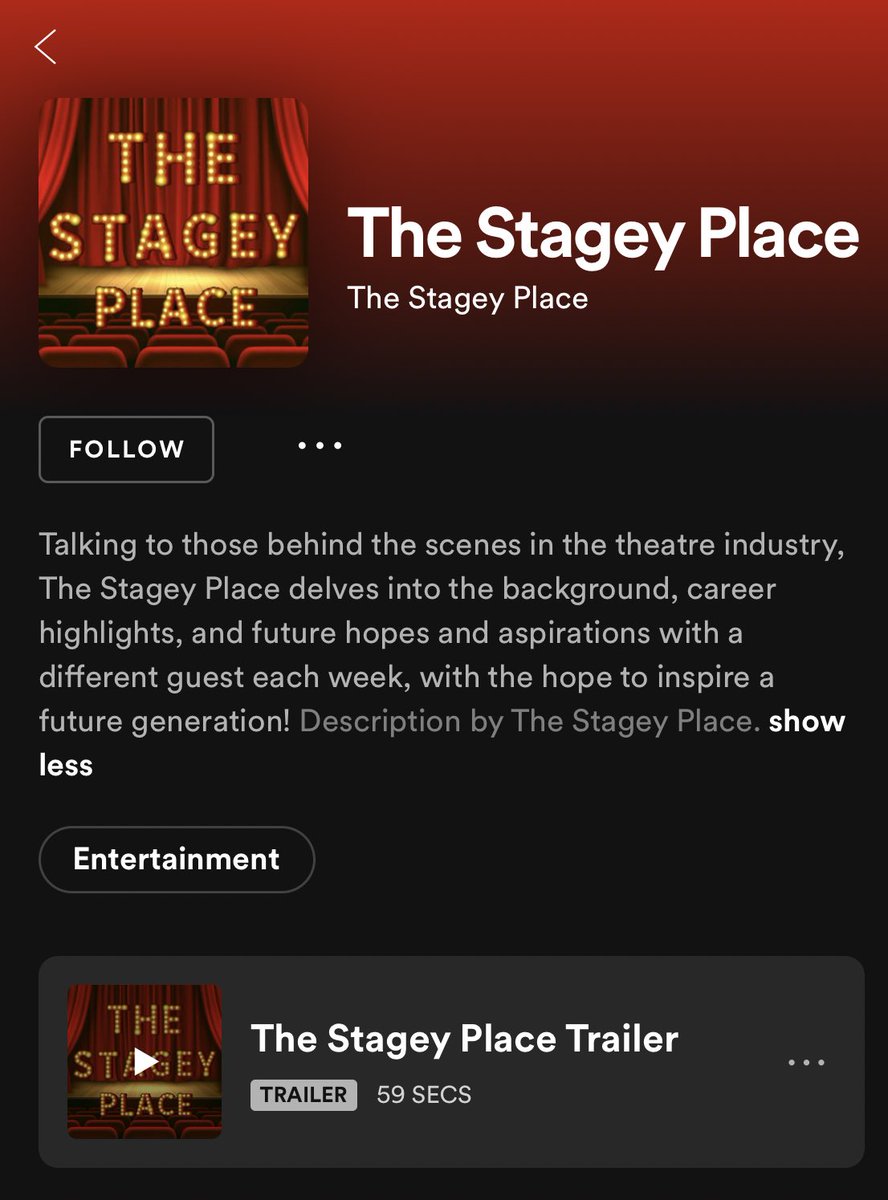 Make sure you are following ‘The Stagey Place’ on Instagram &amp; Spotfiy. <a href="/TomWilletts12/">T Willetts</a> will be talking all about his experience as a theatre professional &amp; career on an upcoming episode! 👍🏻🎭🔷 #theatre #creative #drama #podcast