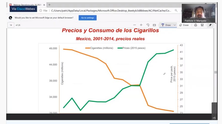 Cornejovalle's tweet photo. @pvmarquez1956 de @WorldBank se refiere al impacto del aumento de precios del tabaco en la reducción de su consumo. Seminario web de @TobControlUnit "Impacto de la pandemia de COVID-19 en el control del tabaco a escala global" #tabaCOVID
Modera @stvfdz y @CrisMarMar https://t.co/7QqteKeApv