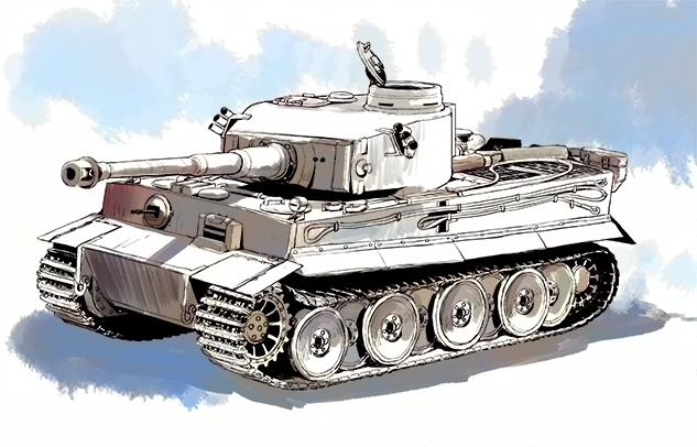 「ドイツ戦車は面倒臭いけど描いた後の満足感がいいな 」|松田重工　コミティア144-と48bのイラスト